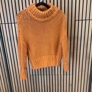 Free People - Cozy Orange Knit Sweater